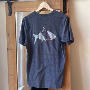 Fish Hippie Co. Gray Graphic Logo Tee Shirt Size M